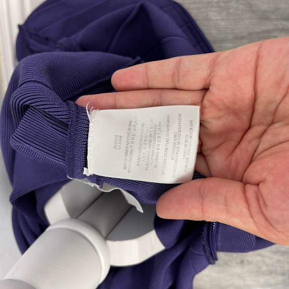 Herve Leger Purple Violet Bandage Mini Multi Strap Body Con Dress - Picture 8 of 10